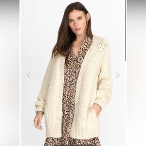 50% Wool 50% Alpaca - Johnny Was Calme brand - Chunky Cardigan Sz M NEW